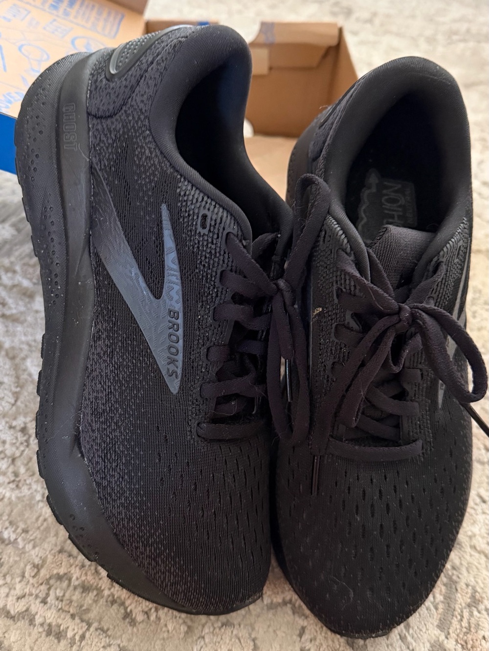 Brooks Women's Black Athletic Running Shoes with Dark Gray Logo